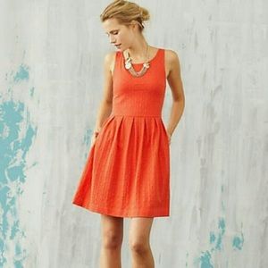 Anthropologie - Deletta Dress - Orange, Size S